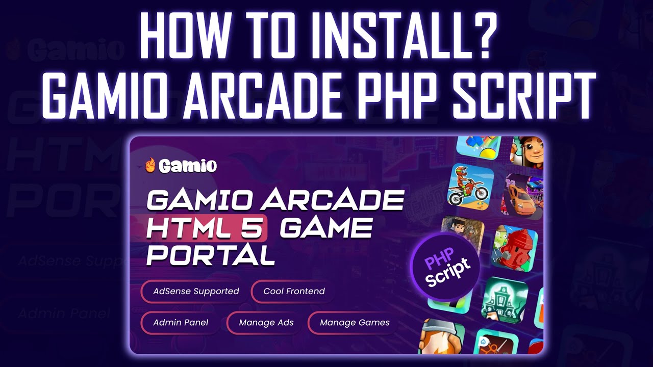 How to Install Gamio Arcade HTML5 Game Portal PHP Script | Adsense Approval | Online Earning