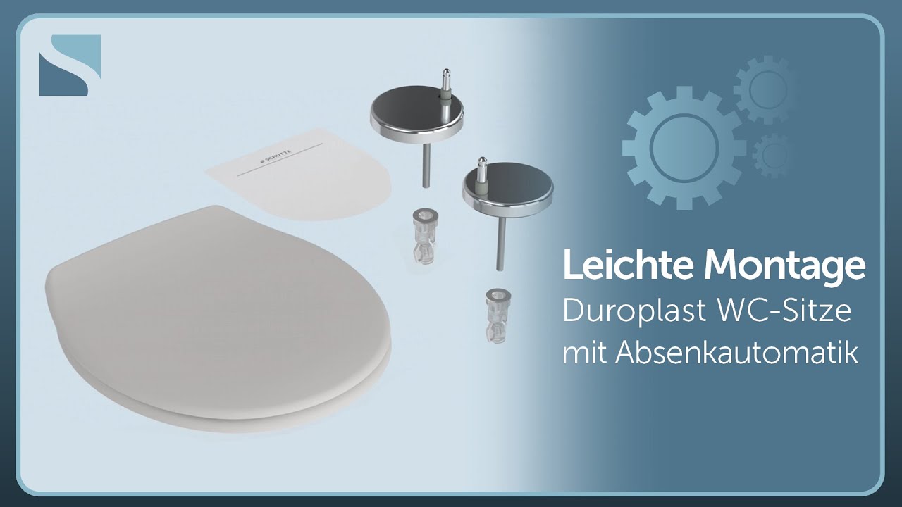 SCH&Uuml;TTE Montagevideo Duroplast WC-Sitz WHITE, PREMIUM, mit Absenkautomatik