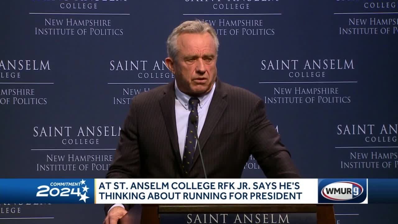 At St. Anselm College, RFK Jr. says he's thinking about presidential run