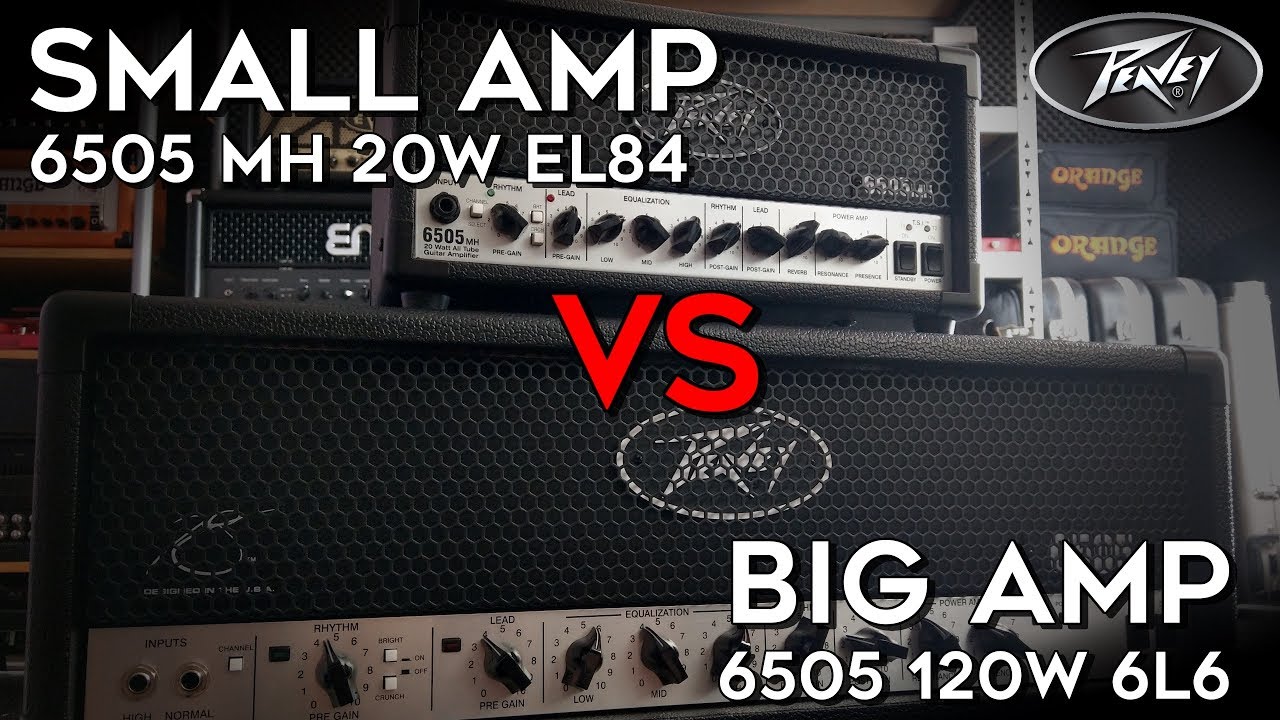 Peavey 6505 vs 6505 Mini Head! (120W 6L6 vs 20W EL84)