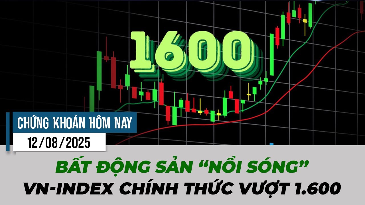 Chinh phục thành công mốc 1600 điểm, VN-Index lập đỉnh mới | Chứng khoán hôm nay 12/08/2025