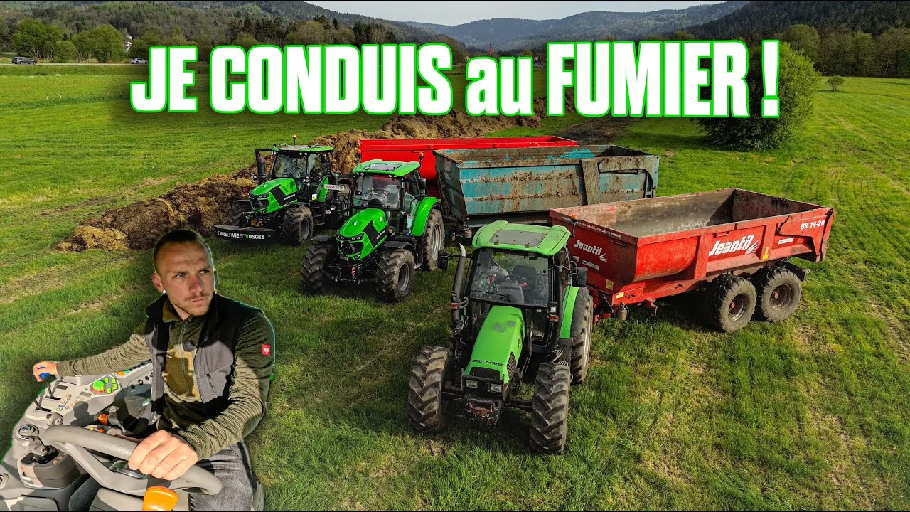 😎 Je ROULE au transport de FUMIER avec le NOUVEAU Deutz 6.4 !