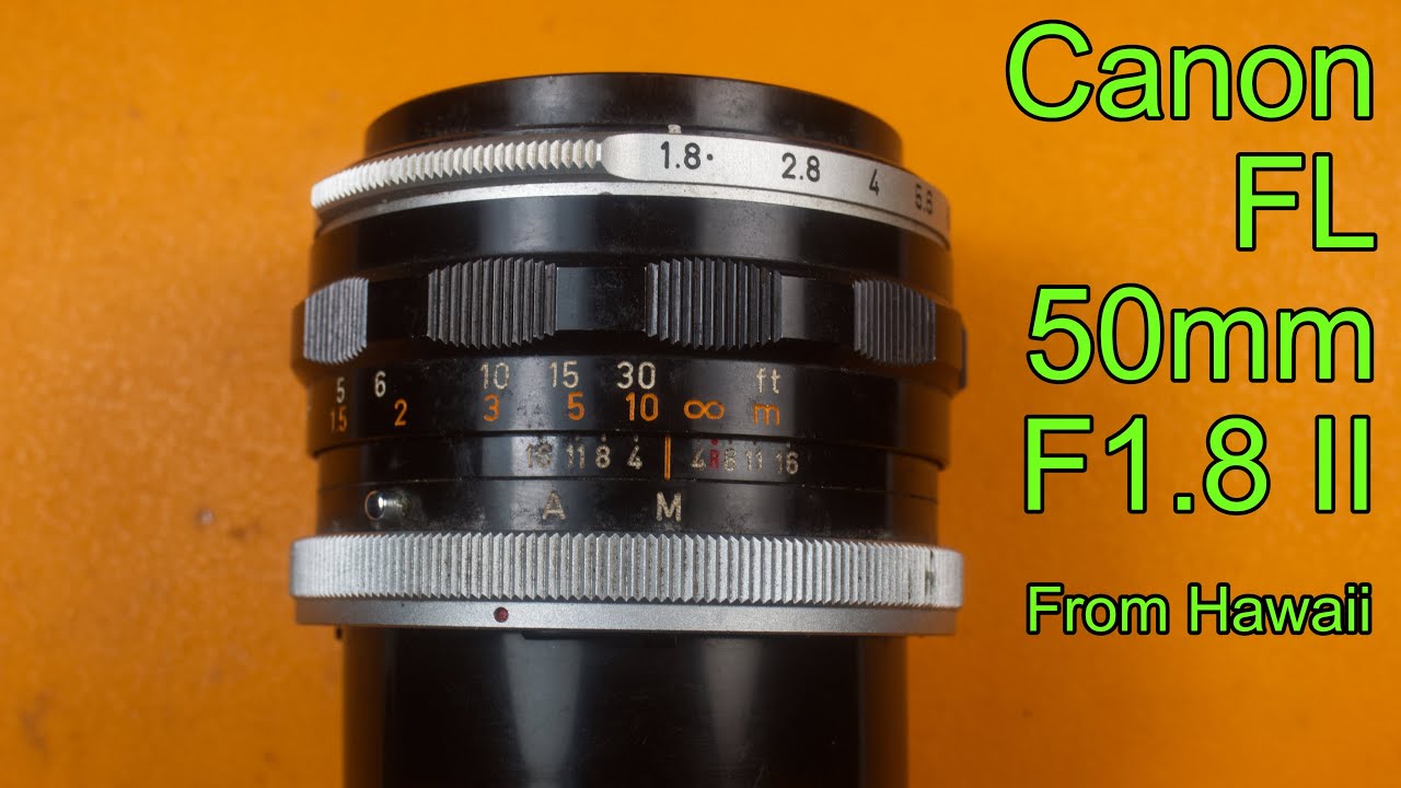 Cleaning a Canon FL 50mm F1.8 II lens.
