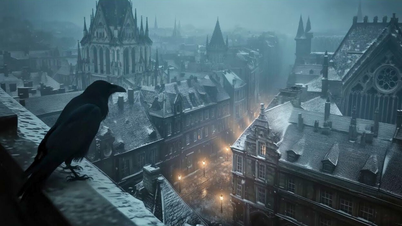 The Silence of a Frozen City | Dark Ambient Piano | Late Night Winter Study Atmosphere