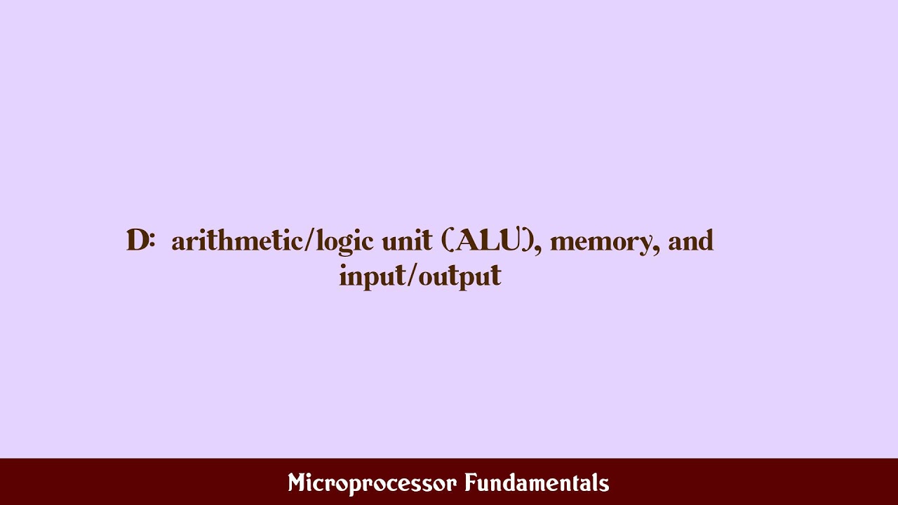 Microprocessor Fundamentals MCQ Questions