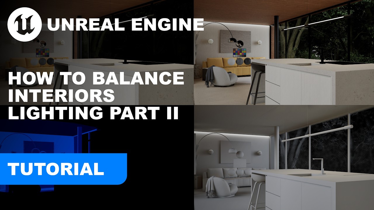 How To Balance Interiors Lighting in Unreal Engine 5.4.4 Part II | Emissive Materials as Fill Lights
