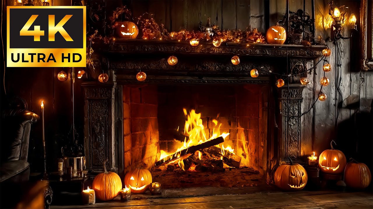 Christmas Fireplace with Warmth Flames Sounds | Crackling Fire Sounds | Fireplace for TV - 4K UHD