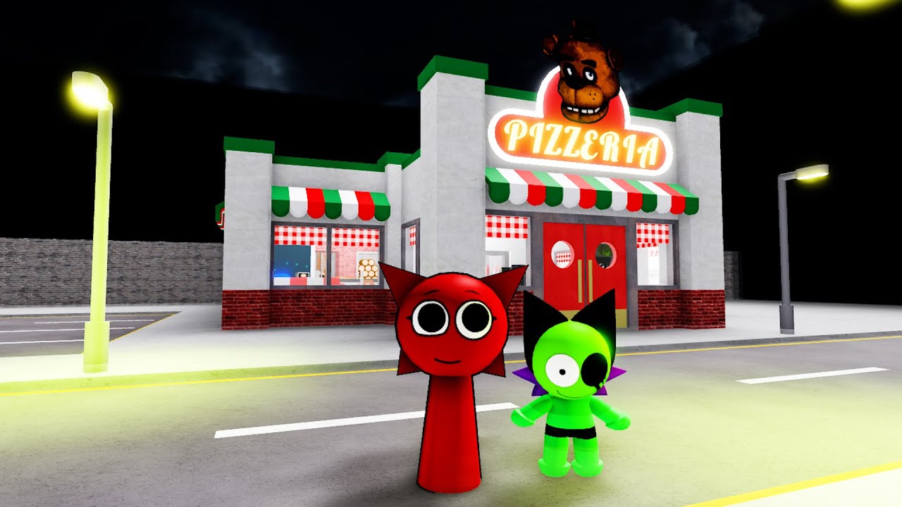 Sprunki Mroona & Baby Acid Played Freddy's Pizzeria Escape Obby in ROBLOX | Incredibox Sprunki