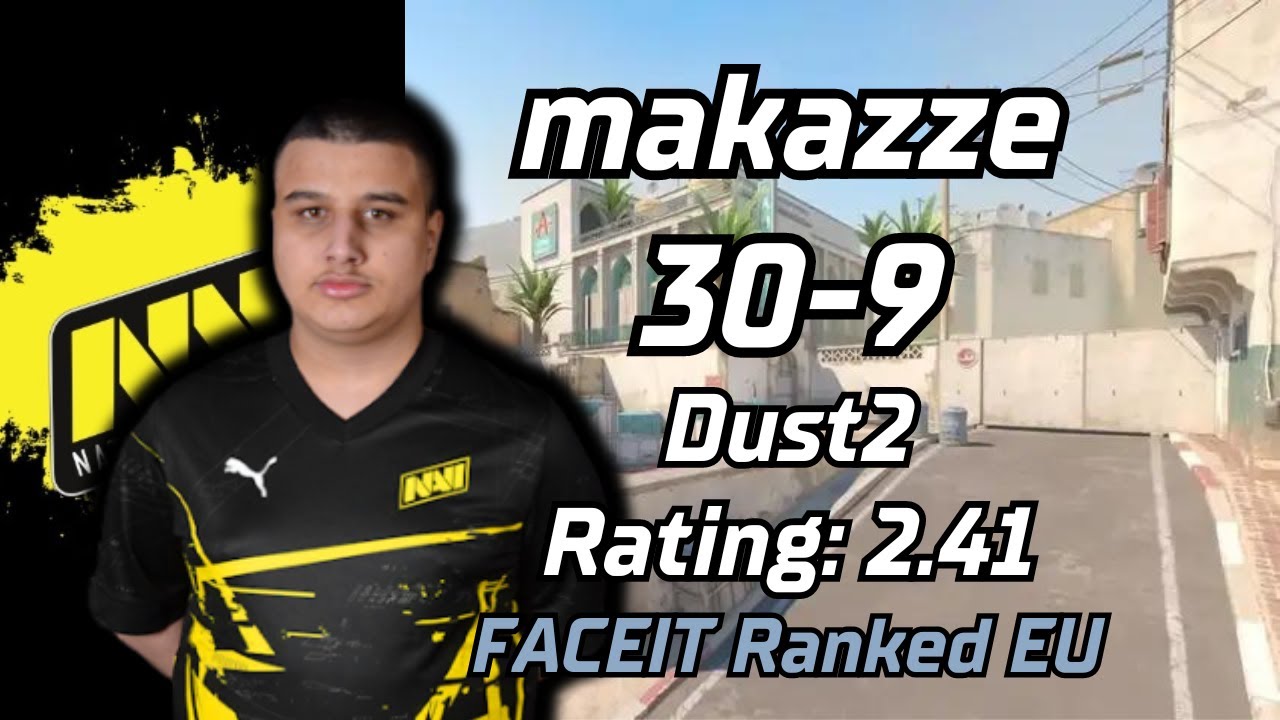 17 y.o NAVI Junior makazze (30-9) rt:2.41 (Dust2) | FACEIT Ranked EU | May 31, 2024 | CS2 POV/DEMO