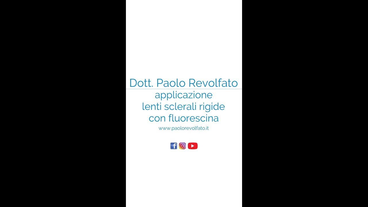 Lenti a contatto sclerali rigide - controllo con fluorescina