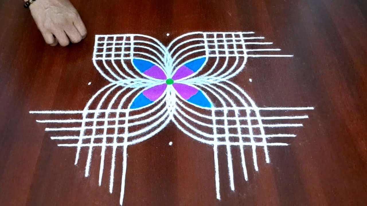 Beautiful traditional padi kolam design # rangoli # easy rangoli # kolam design # muggulu...