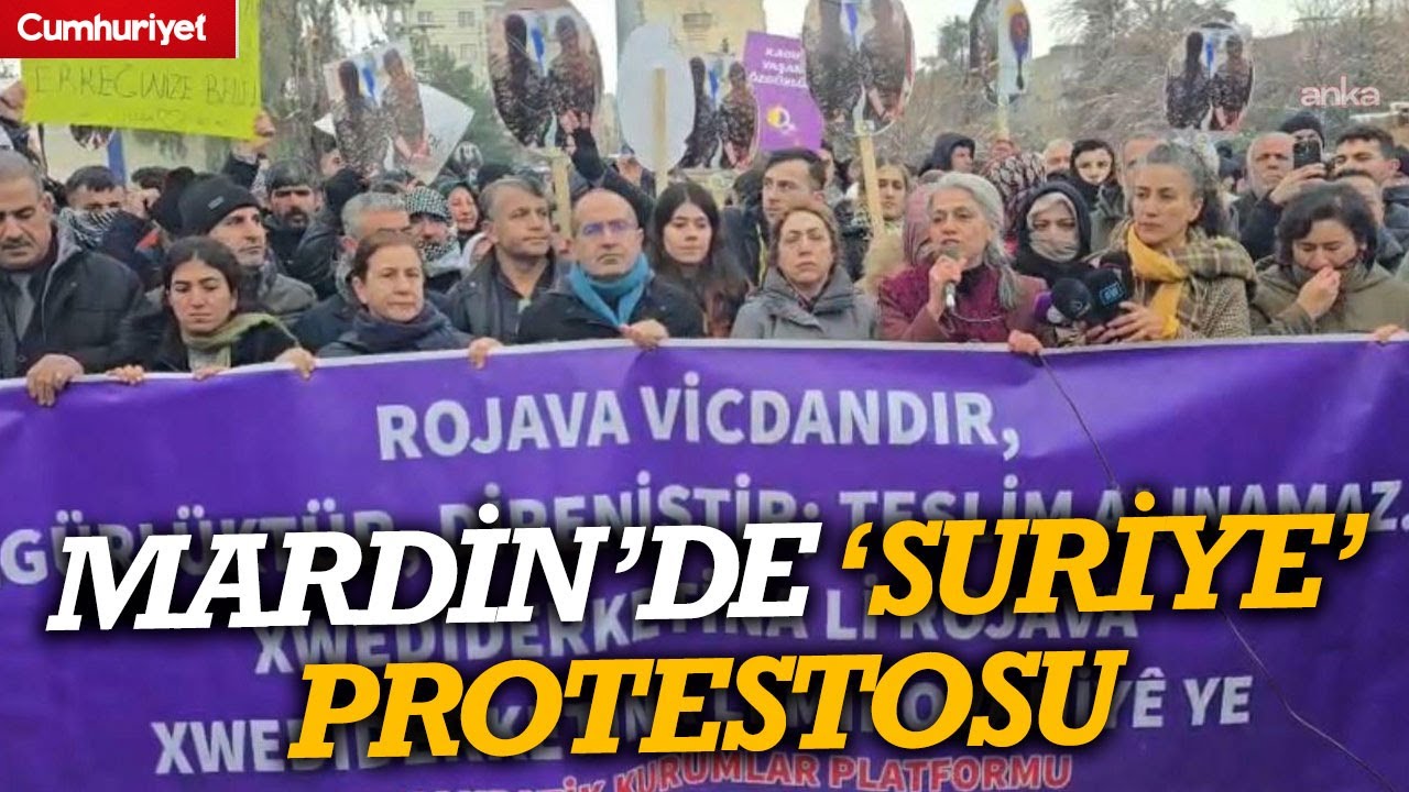 Mardin'de 'Suriye' protestosu! 