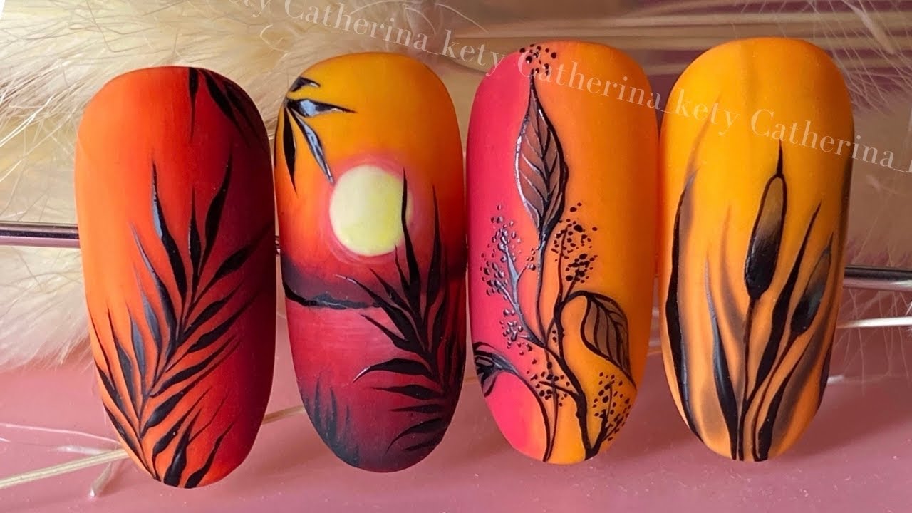 Sunset Nail Art| Landscape Nail Art| Fall Nail Art|Tramonto in Gel|Autumn Nail Art|Madam Glam 🍁