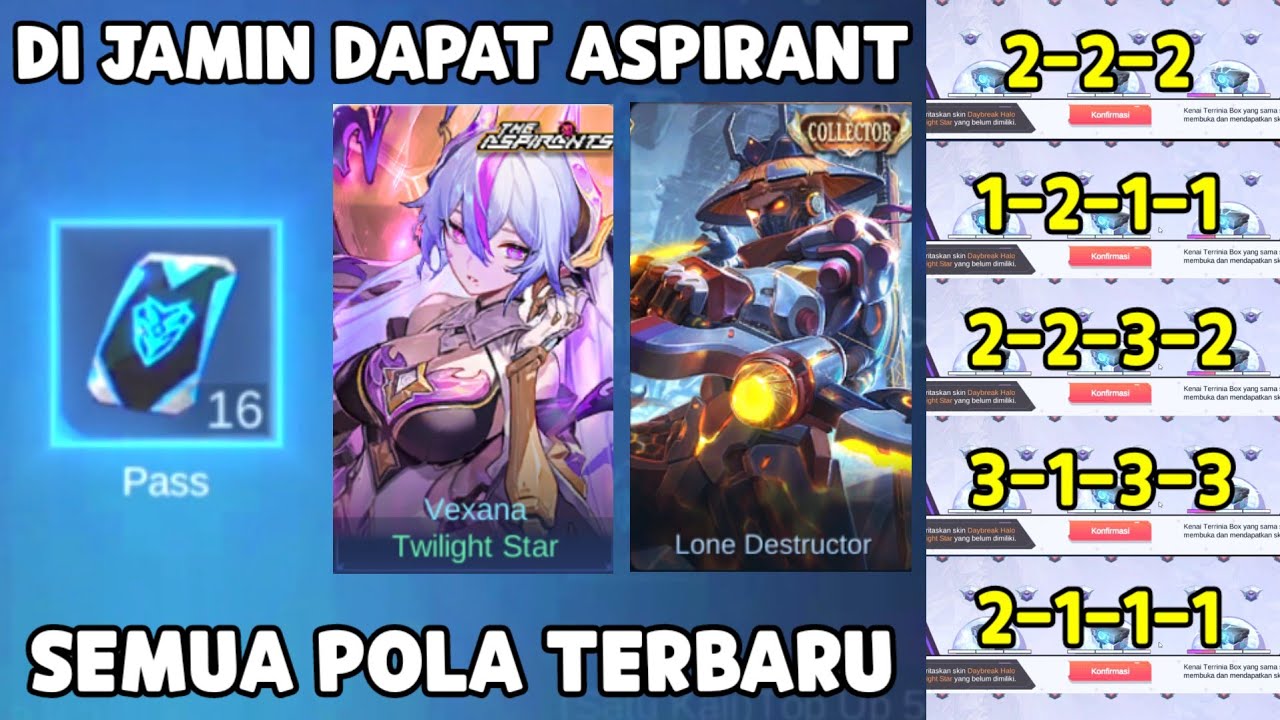 DI JAMIN DAPAT SKIN ASPIRANTS & PANEN BANYAK SKIN, POLA ASPIRANTS 2025 TERBARU