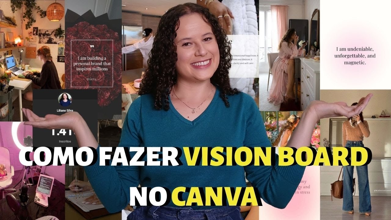COMO FAZER UM VISION BOARD PARA 2026? | Tutorial de como fazer vision board no Canva