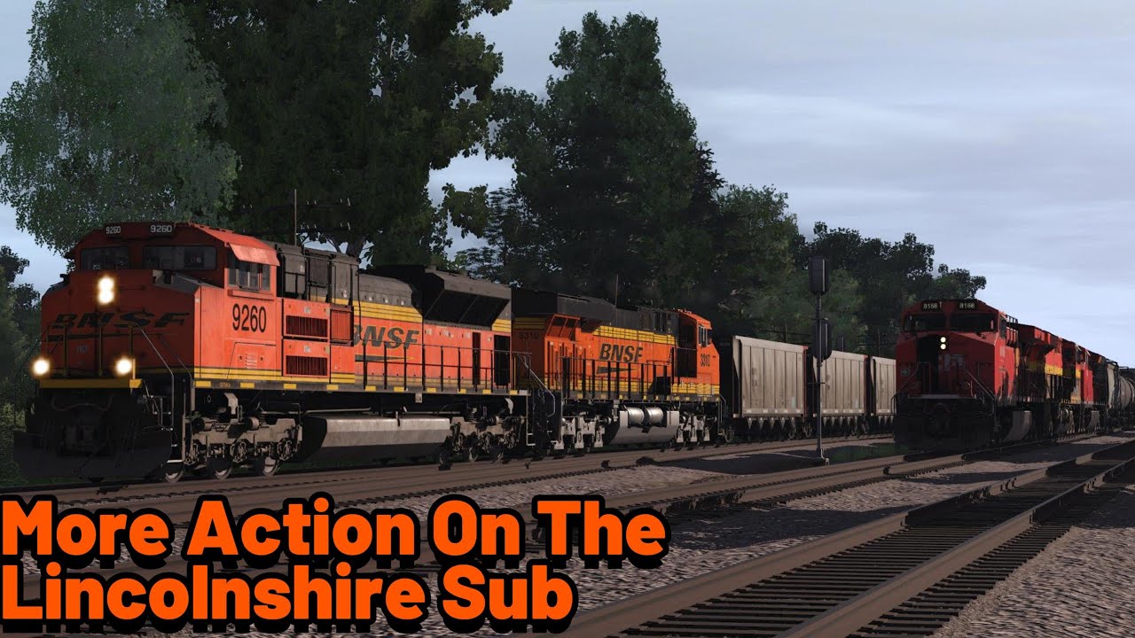 Trains on The BNSF Lincolnshire Subdivition Vol 2 - Trainz Railfanning
