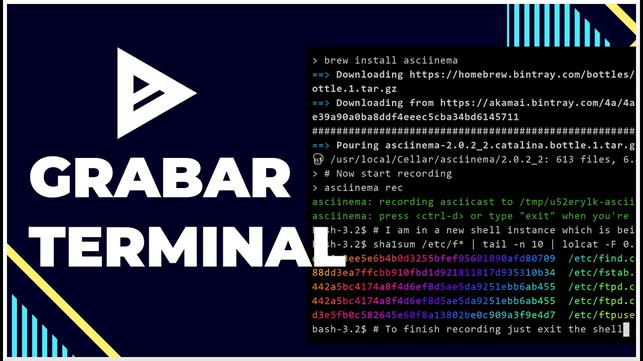 asciinema | Graba y comparte las sesiones de tu Terminal