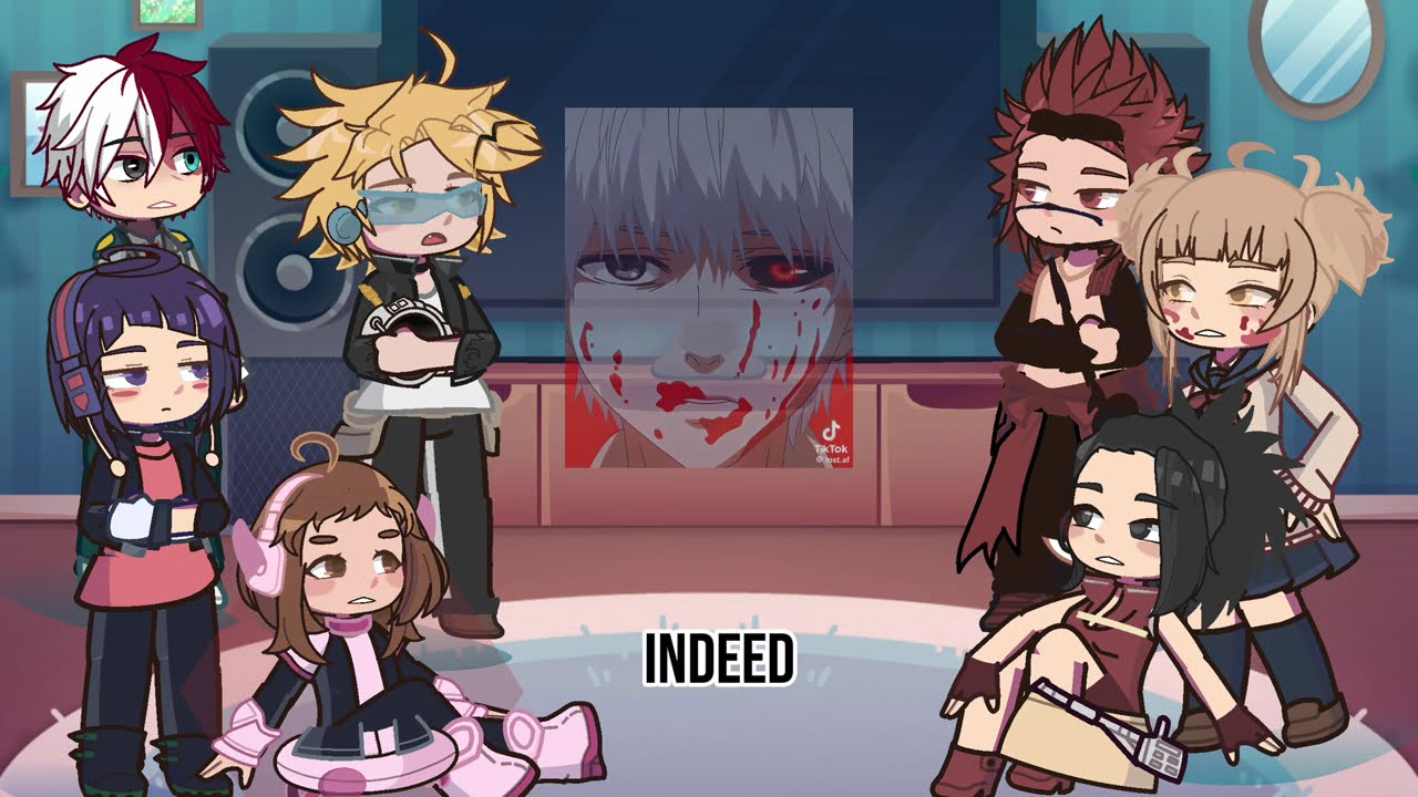 𝙋𝙧𝙤 𝙝𝙚𝙧𝙤𝙚𝙨 𝙧𝙚𝙖𝙘𝙩 𝙩𝙤 kaneki | tokyo ghoul | MHA BNHA | Deku | Gacha life 2