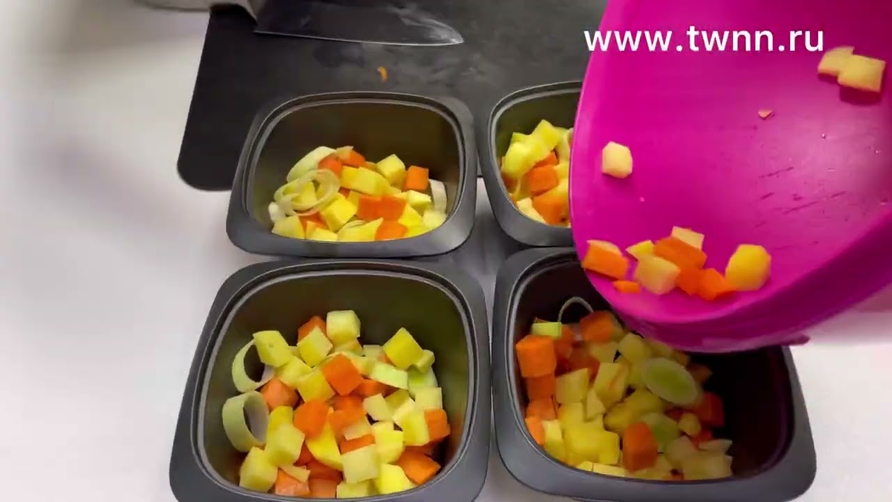 Тефтельки с овощами в соусе. Кокотницы 500 мл Tupperware
