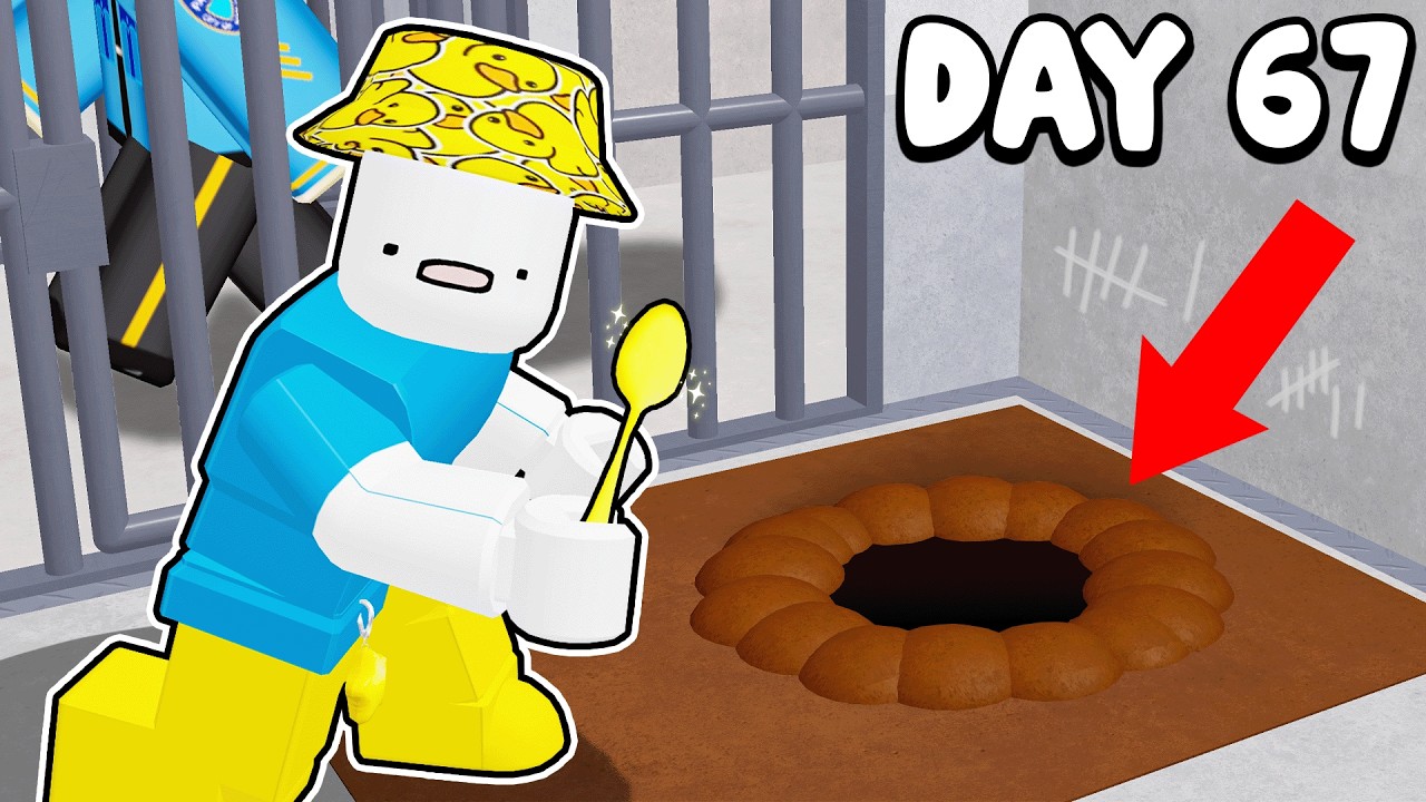 digging out of PRISON in Roblox Dig to Escape...