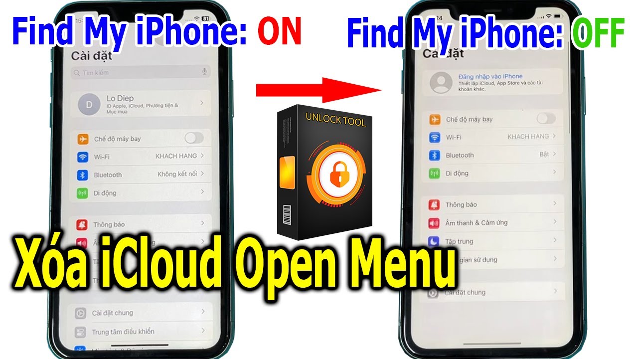 Xóa sạch iCloud trong Open Menu tất cả iPhone, iPad bằng UnlockTool