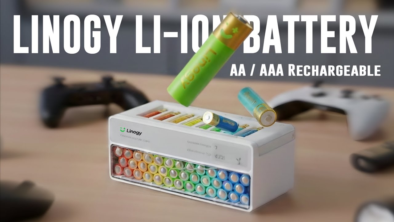 Şarj Edilebilir Pil Seti! Linogy 1.5V Li‑ion AA/AAA + Hızlı Şarj Seti
