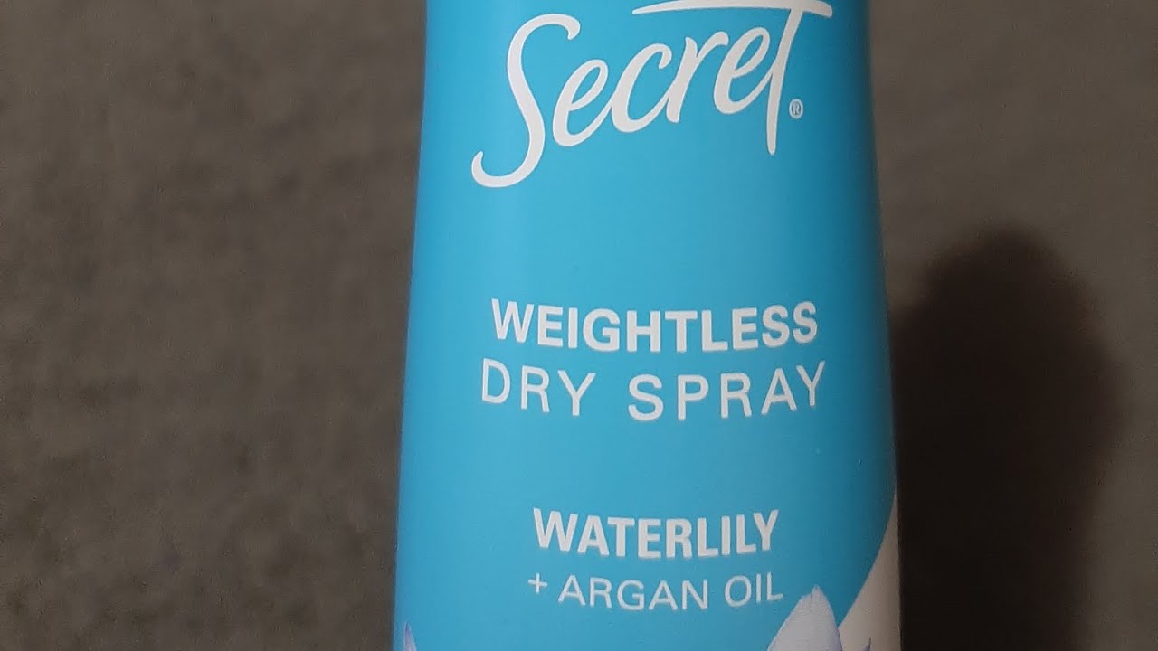 Secret Weightless Dry Spray Waterlily Details