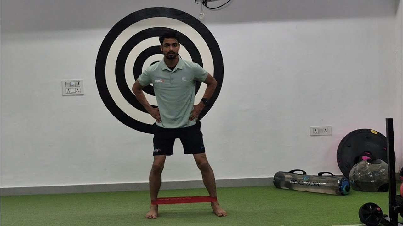 Lateral Walk with mini band