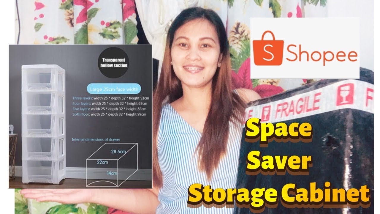 Space saver storage cabinet from Shopee || Perfect for baby stuff.