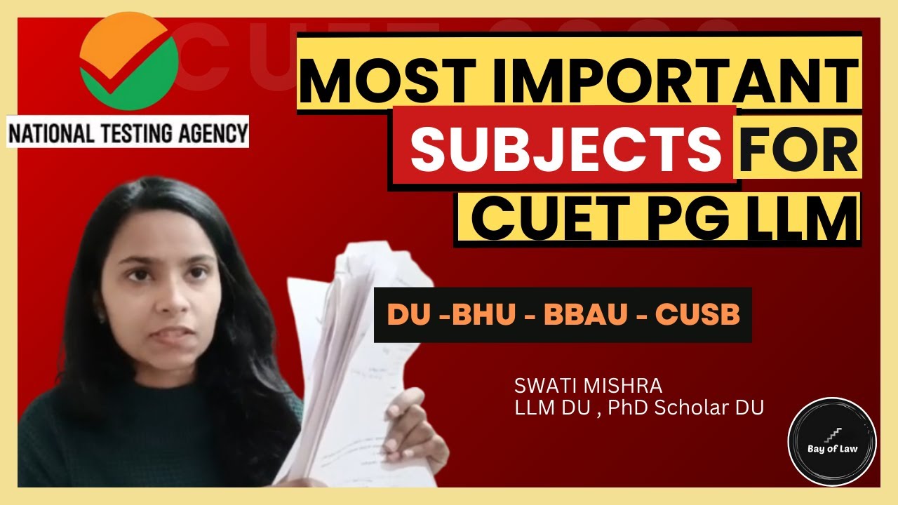 CUET PG LLM 2026 | Subjects to Study (4-Year PYQ Analysis) | DU, BHU, BBAU, CUSB | Last 60 Days