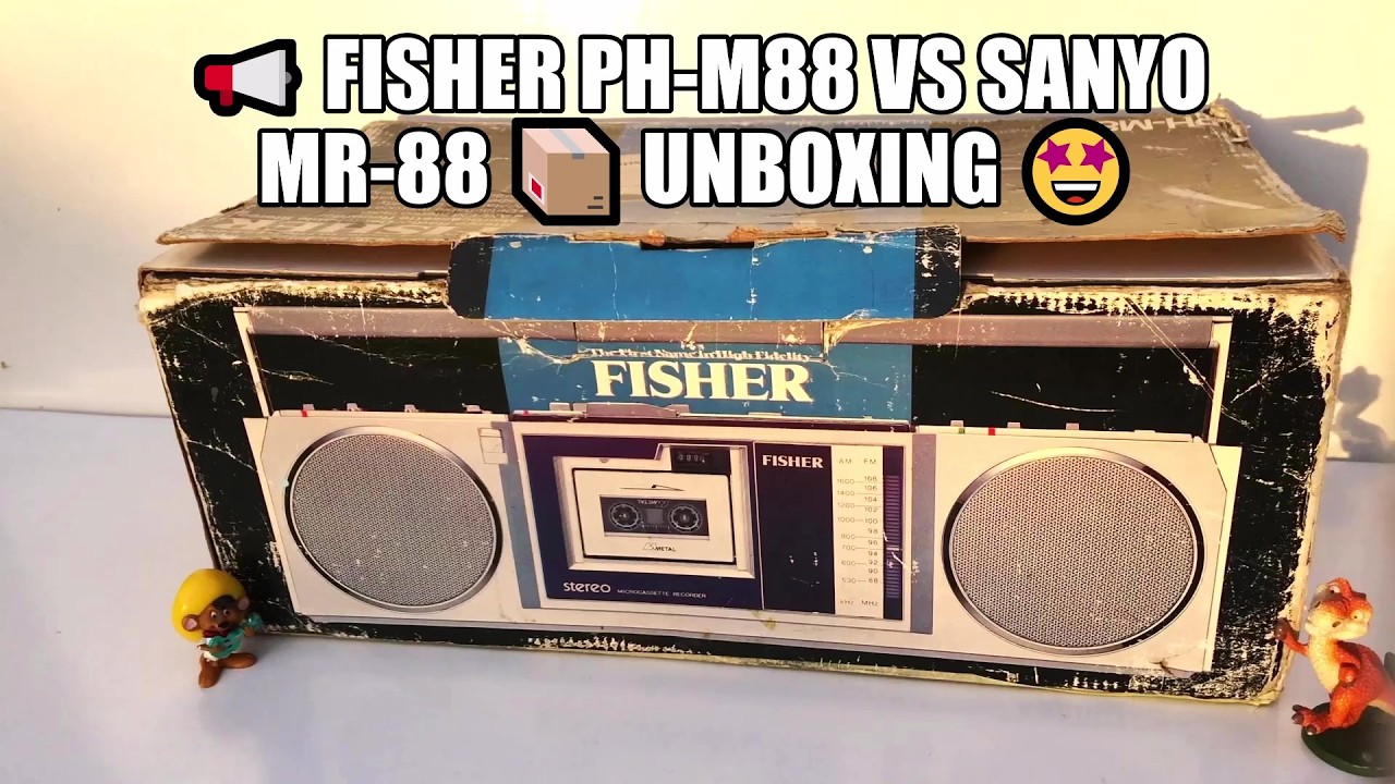 Fisher PH-M88 vs Sanyo MR-88 Stereo Microcassette Recorder Metal FISHER PH-M85 Mini-Boombox removabl