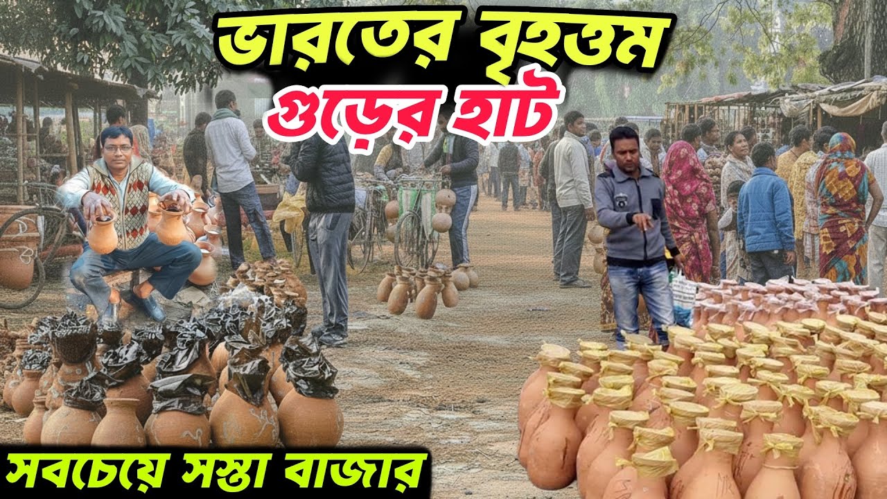 Majdia Gurer Hat || পশ্চিমবঙ্গের সবচে বড়ো গুড়ের হাট || Majdia Nolen Gur || Wholesale Gur Market 