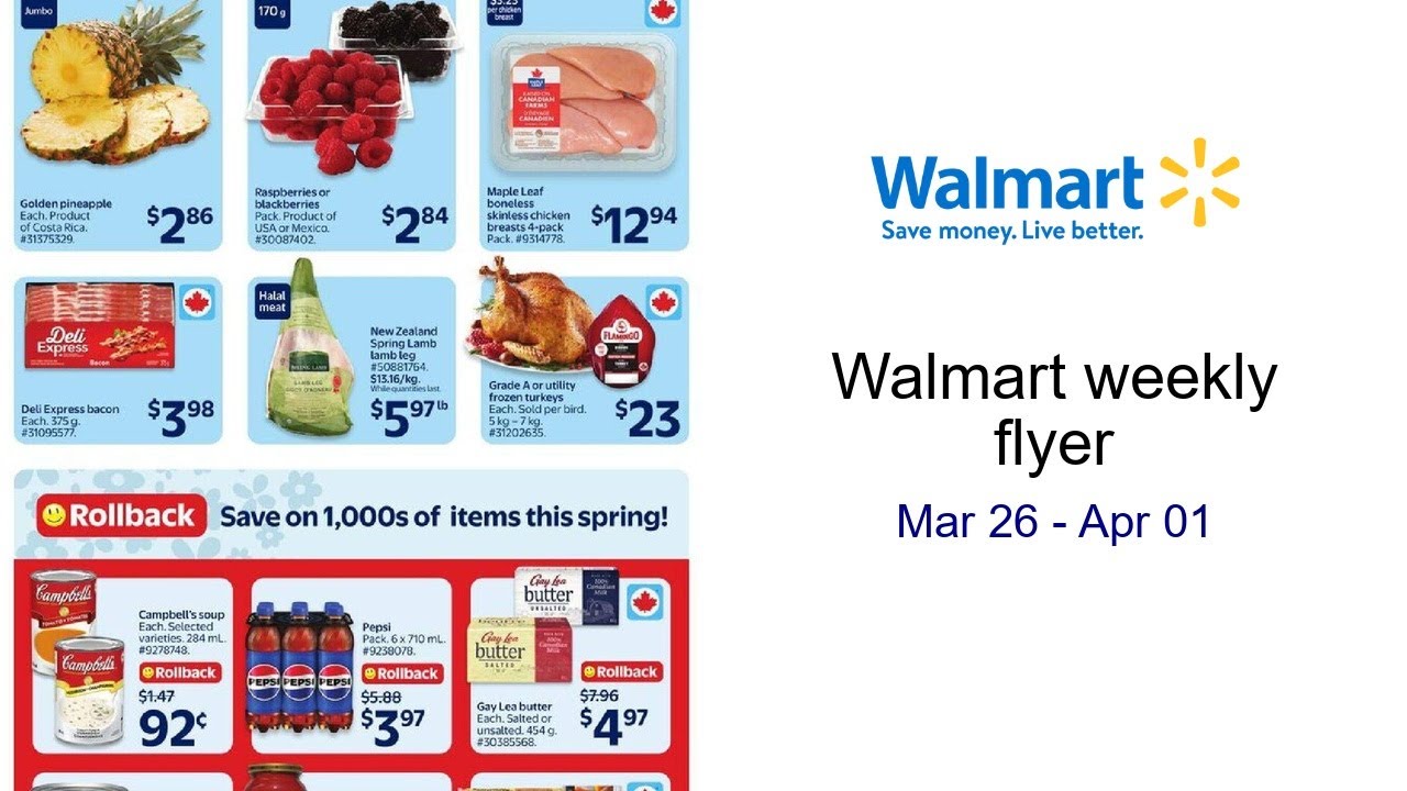 Walmart weekly flyer Mar 26 - Apr 01