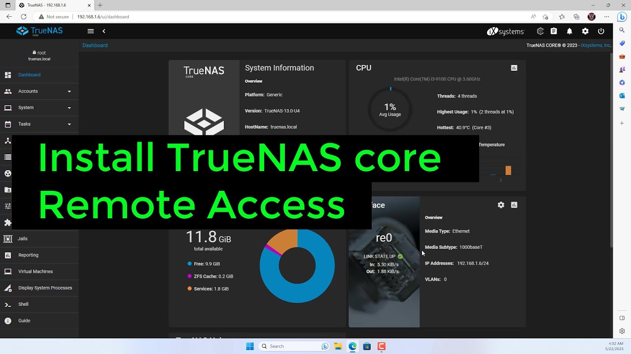 Установите TrueNAS Core и удаленный доступ