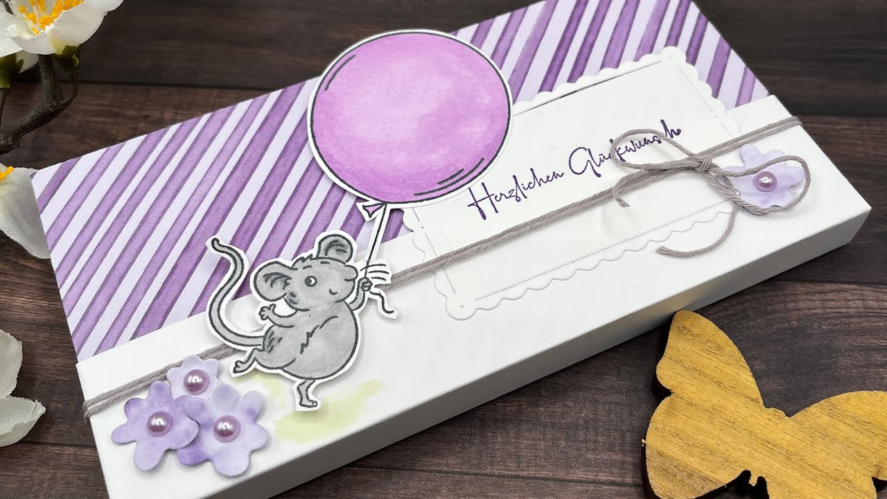 Schokoladenverpackung mit und ohne Envelope Punchboard basteln mit Mischievous Mice von Stampin`Up!