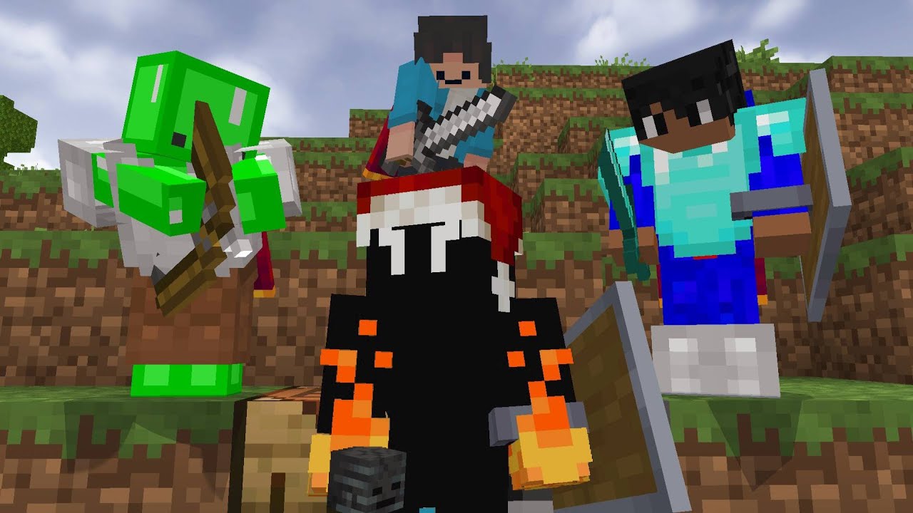 Speedrunner vs 3 Caçadores (Unstaged) (BedrockEdition)