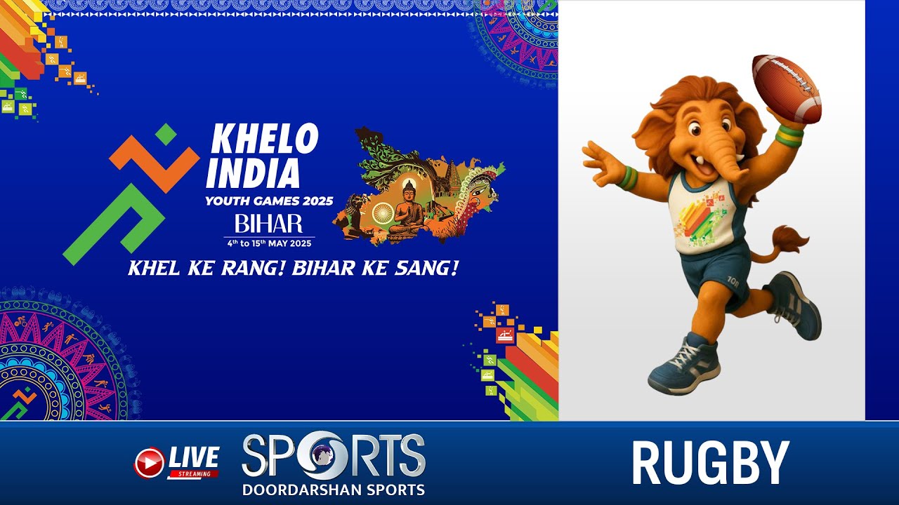 LIVE - Rugby - Khelo India Youth Games 2025, Bihar | Doordarshan Sports