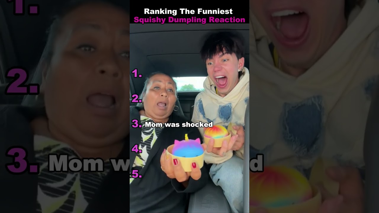 Ranking The Funniest Squishy Dumpling Reaction moments 🥟 #fidgettoys #unboxing #funnyreactions