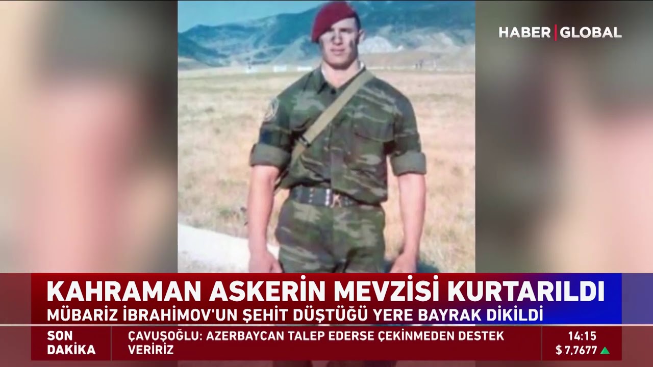Mübariz İbrahimov'un Şehit Düştüğü Yere Bayrak Dikildi! Kahraman Askerin Mevzisi Kurtarıldı