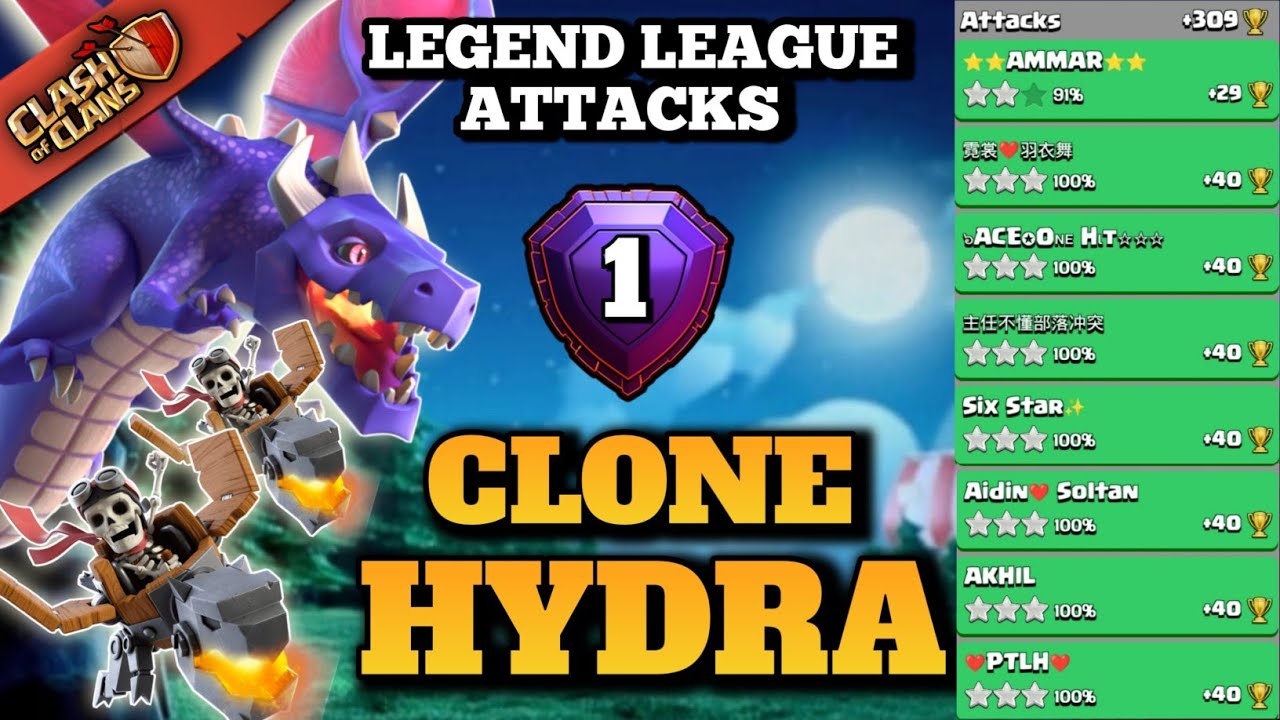 Cloned Hydra Attack Strategy TH17 | Legend League Attacks | EP.36 | Clash of Clans