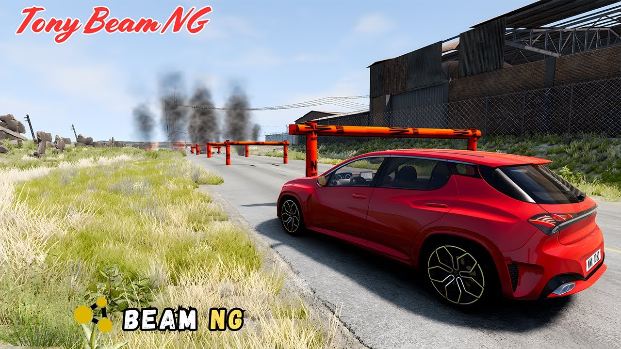 Beamng Drive Cars vs Log Traps Challenge
