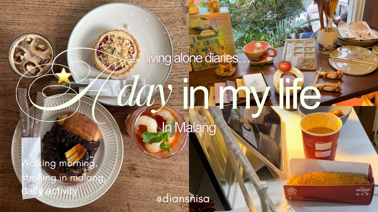A day in my life | strolling in malang, walking morning, go cafe🫖🏮🥐