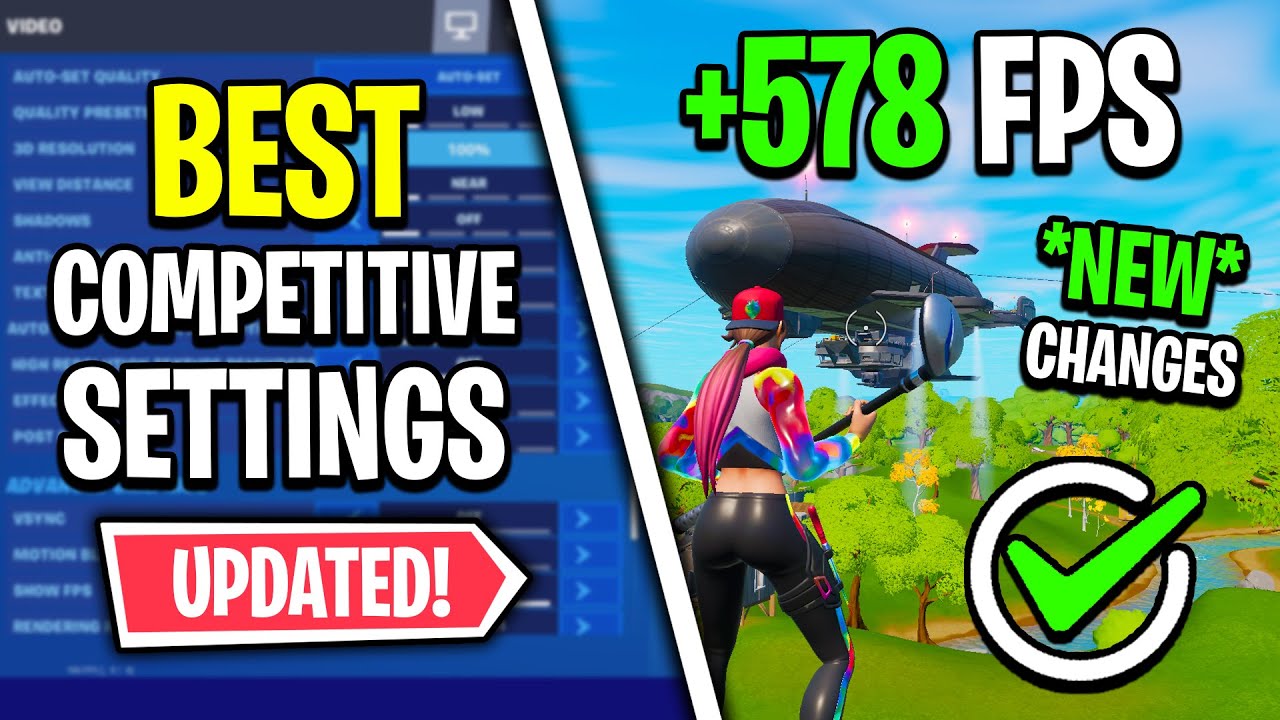 BEST Competitive Settings in Fortnite Chapter 3 Season 2! (0 DELAY + EXTRA FPS)