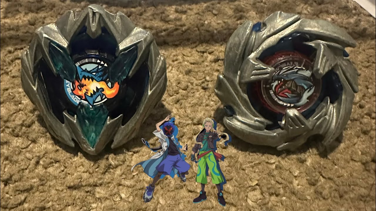 Blader X with Buster Dran 1-60 Accel Vs Khrome Ryugu with Cobalt Dragoon 2-60 Cyclone 