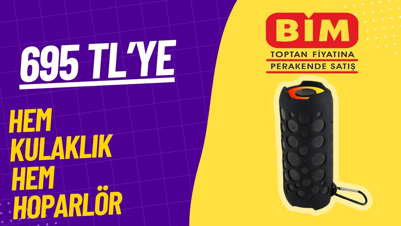 BİM'DE SATILAN KULAKLIKLI BLUETOOTH HOPARLÖR