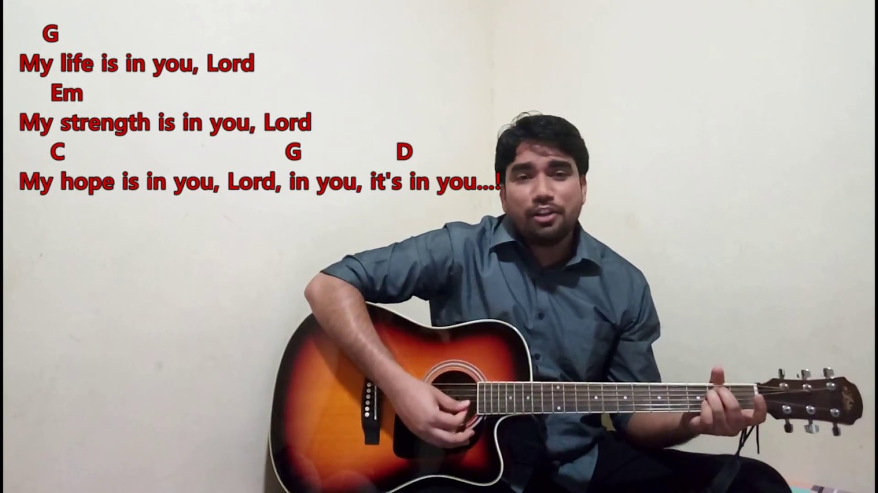 My life is in you lord...! (English and Hindi version) - Worship song...! Guitar Tutorial..!
