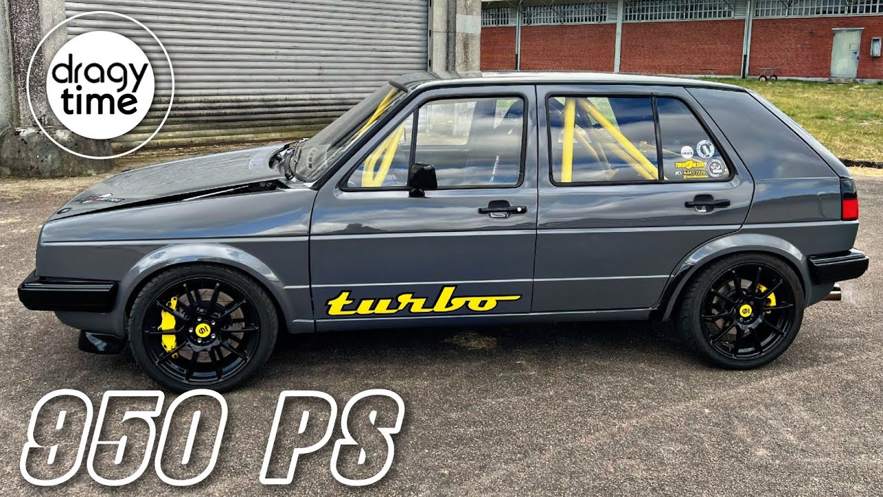 950 PS VW Golf 2 R30 VR6 Turbo DQ500 4 Motion | Extreme fast acceleration from 100-200 Km/h