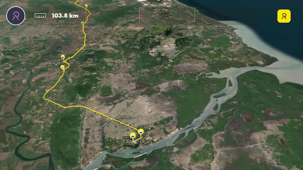 Day 38 Cambodia, Sihanoukville to Srae Ambel - Relive bike ride video