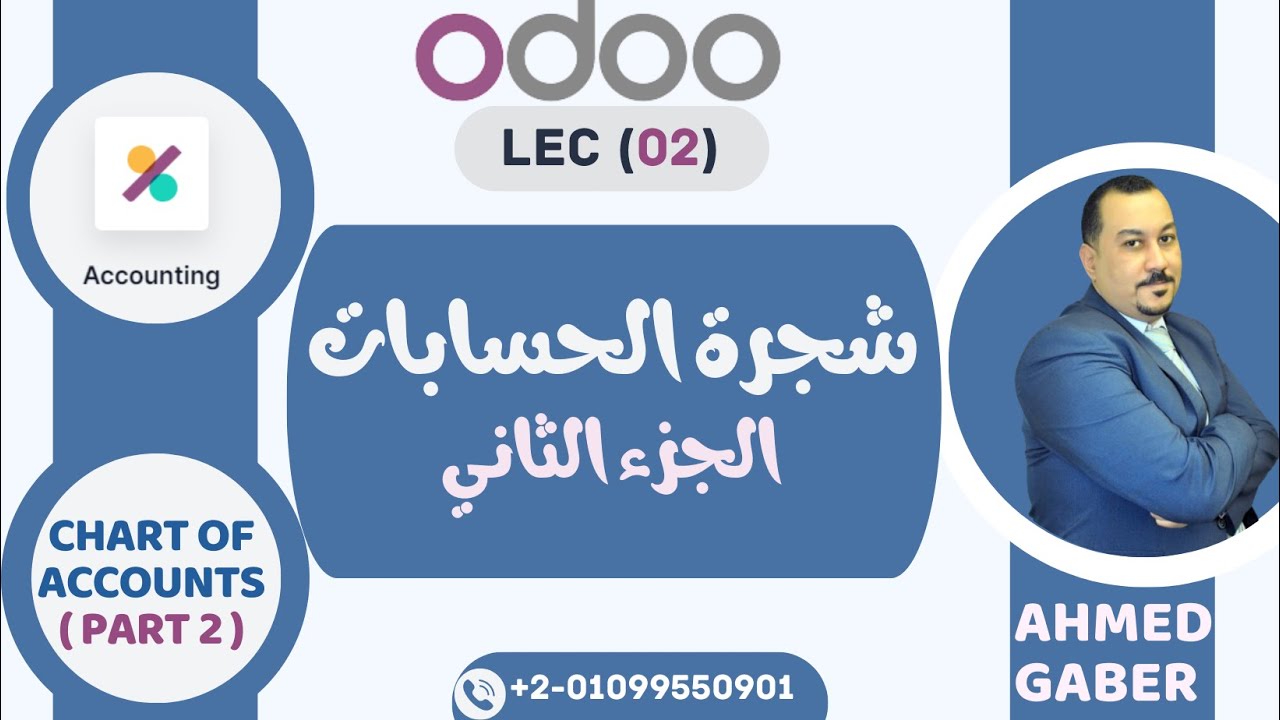 Odoo Chart Of Accounts - part 2 شجرة الحسابات في اودو - الجزء الثاني