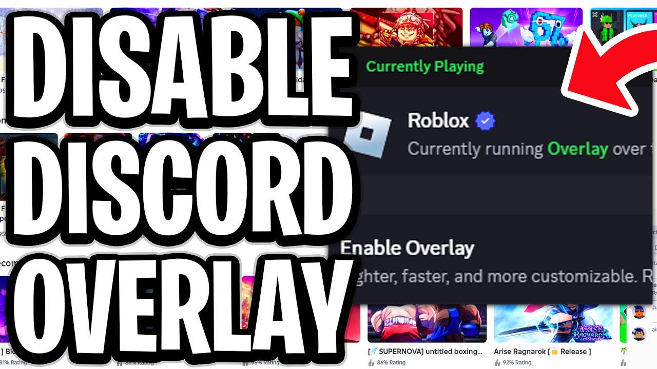How To Disable Roblox Discord Overlay - Full Guide